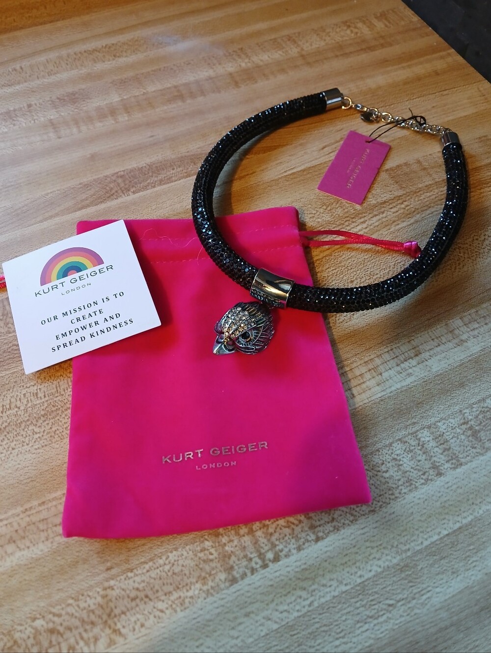 Kurt Geiger NWT Rope Necklace W/Dustbag
